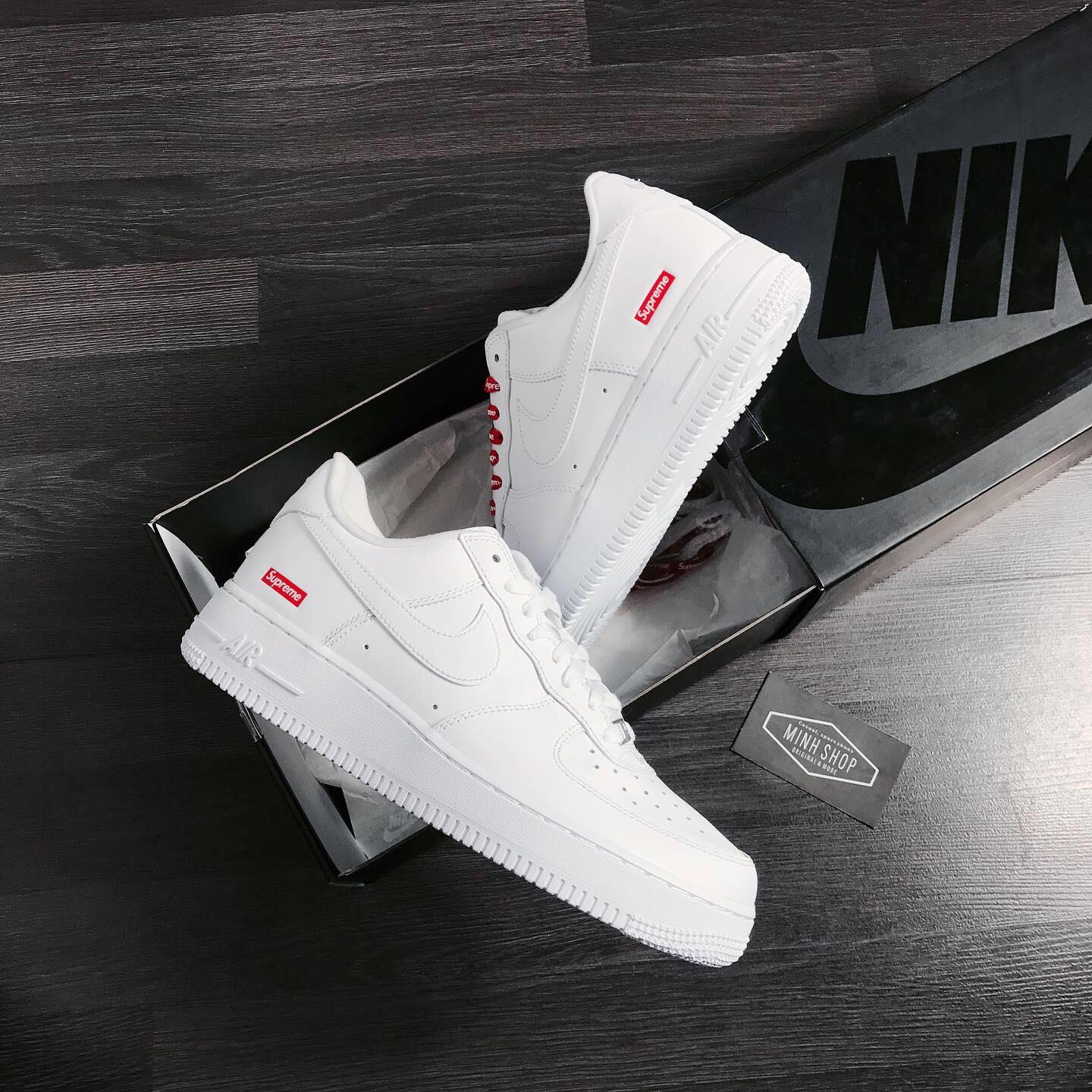 Nike Air Force 1x Supreme Low 'Box Logo - White'