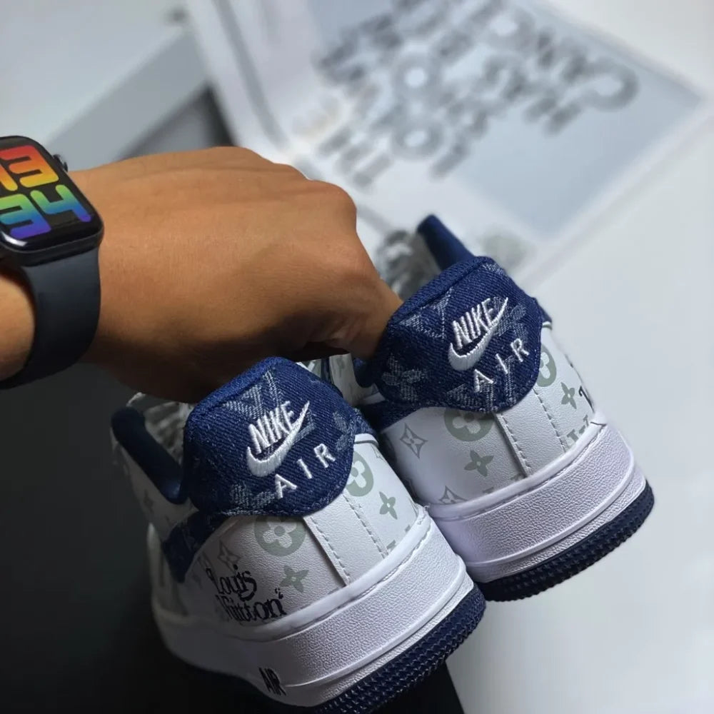 Louis Vuitton x Nike Air Force 1 07 Low ‘White Blue’