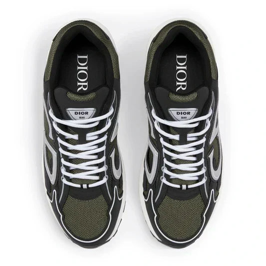 Dior B30 Mesh Deep Green Black Trainer